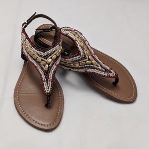 Beaded thong sandal